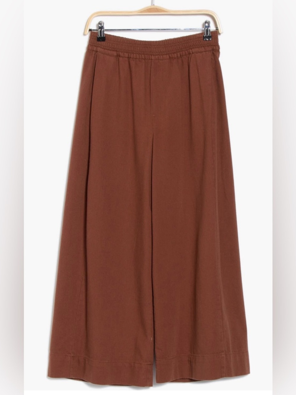 Democracy Wide Leg Crop Pants in Chestnut Brown - Picture 3 of 3